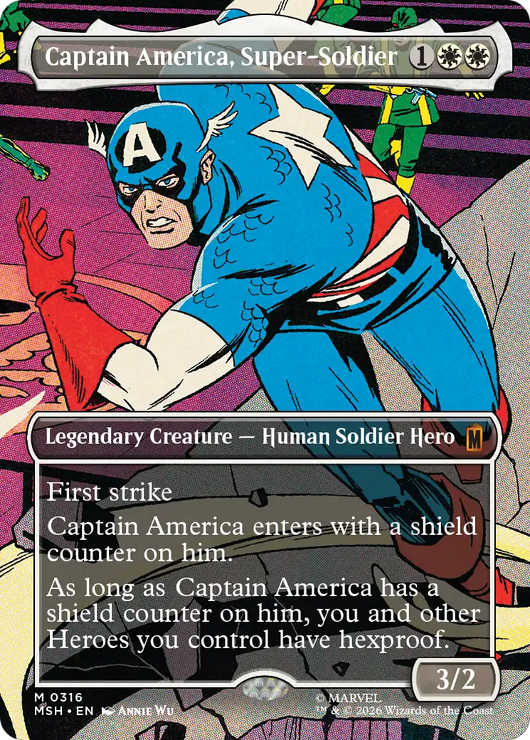 Captain America, Super-Soldier - Mythic Legendary Creature — Human Soldier Hero card from Marvel Super Heroes