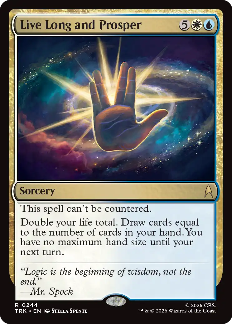 Live Long and Prosper - Rare Sorcery card from Star Trek