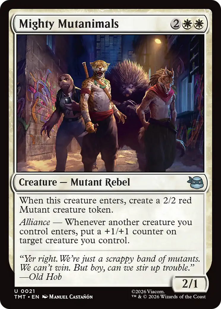 Mighty Mutanimals - Uncommon Creature — Mutant Rebel card from Teenage Mutant Ninja Turtles