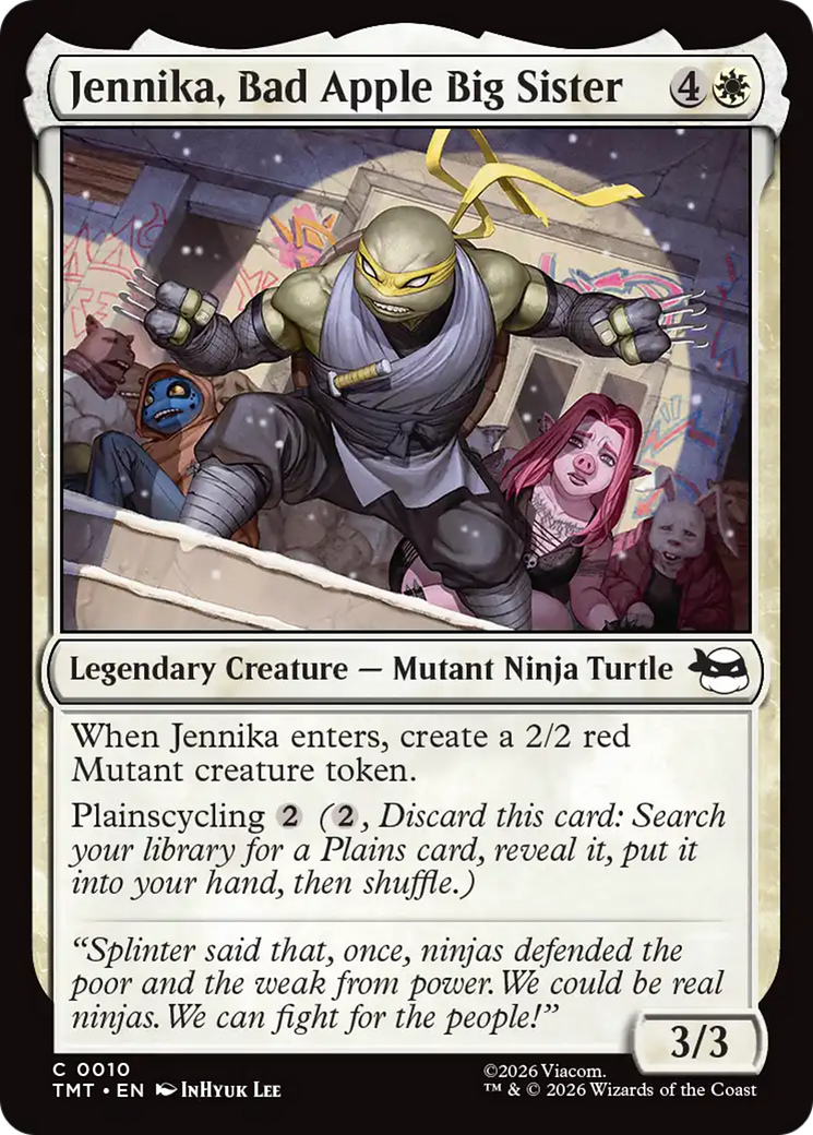 Jennika, Bad Apple Big Sister - Common Legendary Creature — Mutant Ninja Turtle card from Teenage Mutant Ninja Turtles
