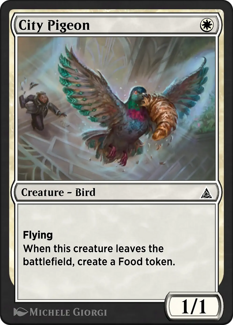 City Pigeon - Common Creature — Bird card from Through the Omenpaths