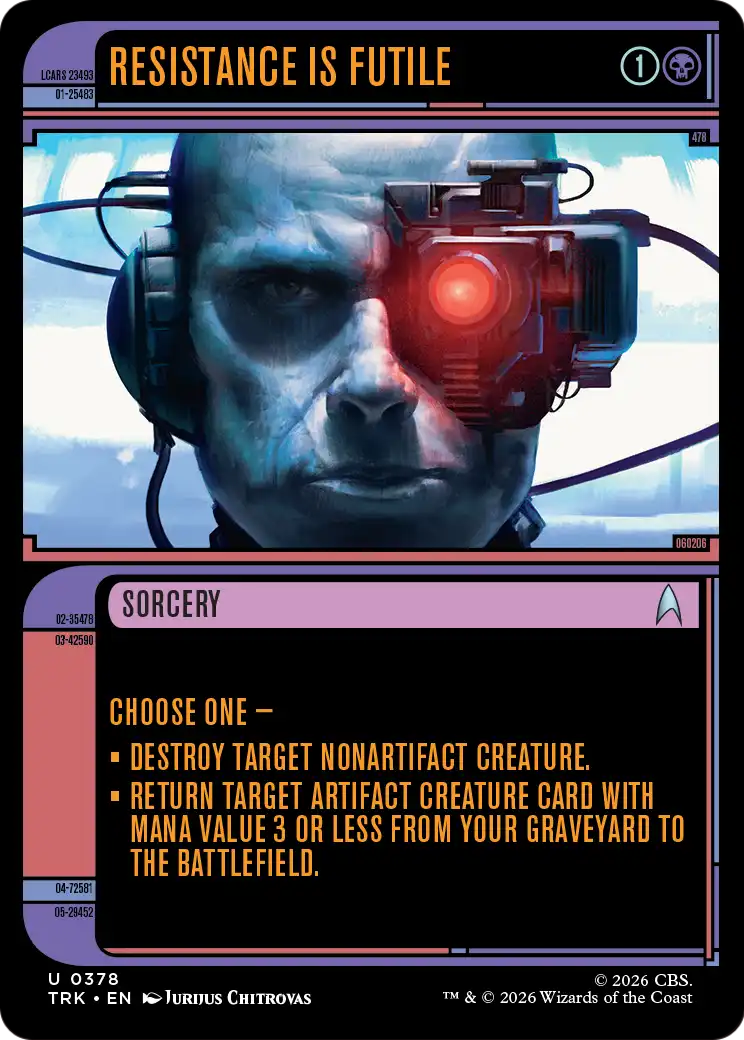 Resistance Is Futile - Uncommon Sorcery card from Star Trek