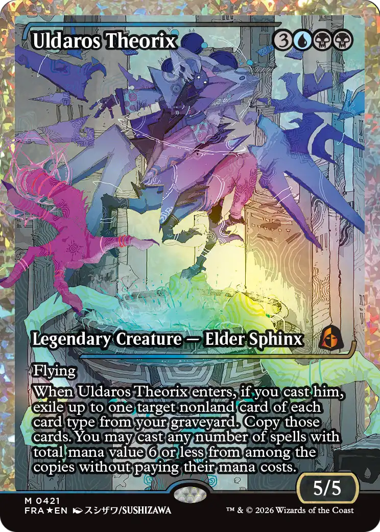 Uldaros Theorix - Mythic Legendary Creature — Elder Sphinx card from Reality Fracture