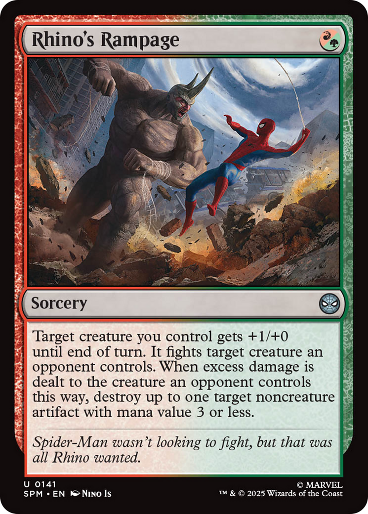 Rhino's Rampage - Uncommon Sorcery card from Marvel's Spider-Man