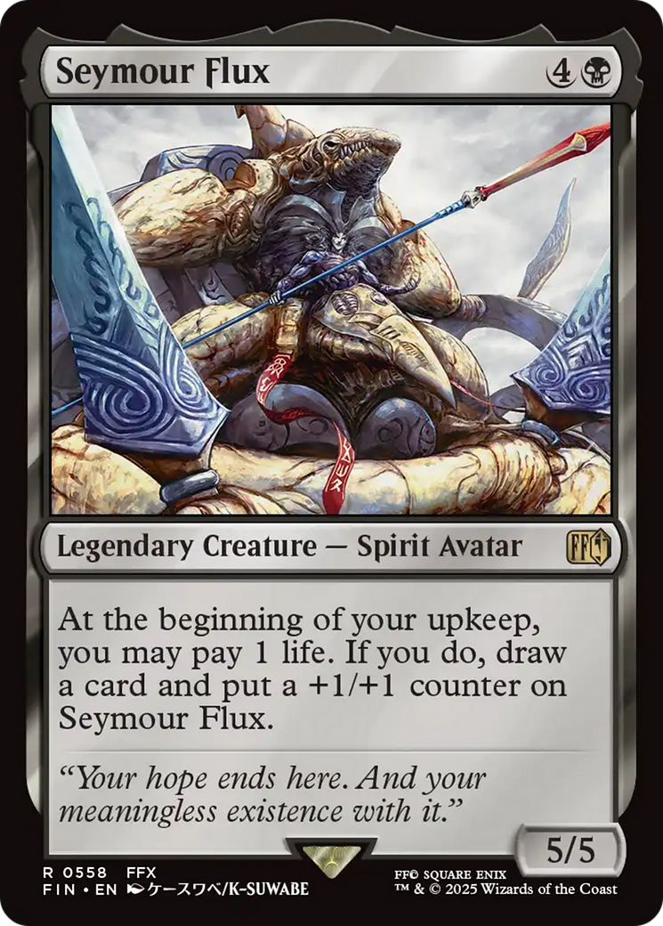 Seymour Flux - Rare Legendary Creature — Spirit Avatar card from Final Fantasy