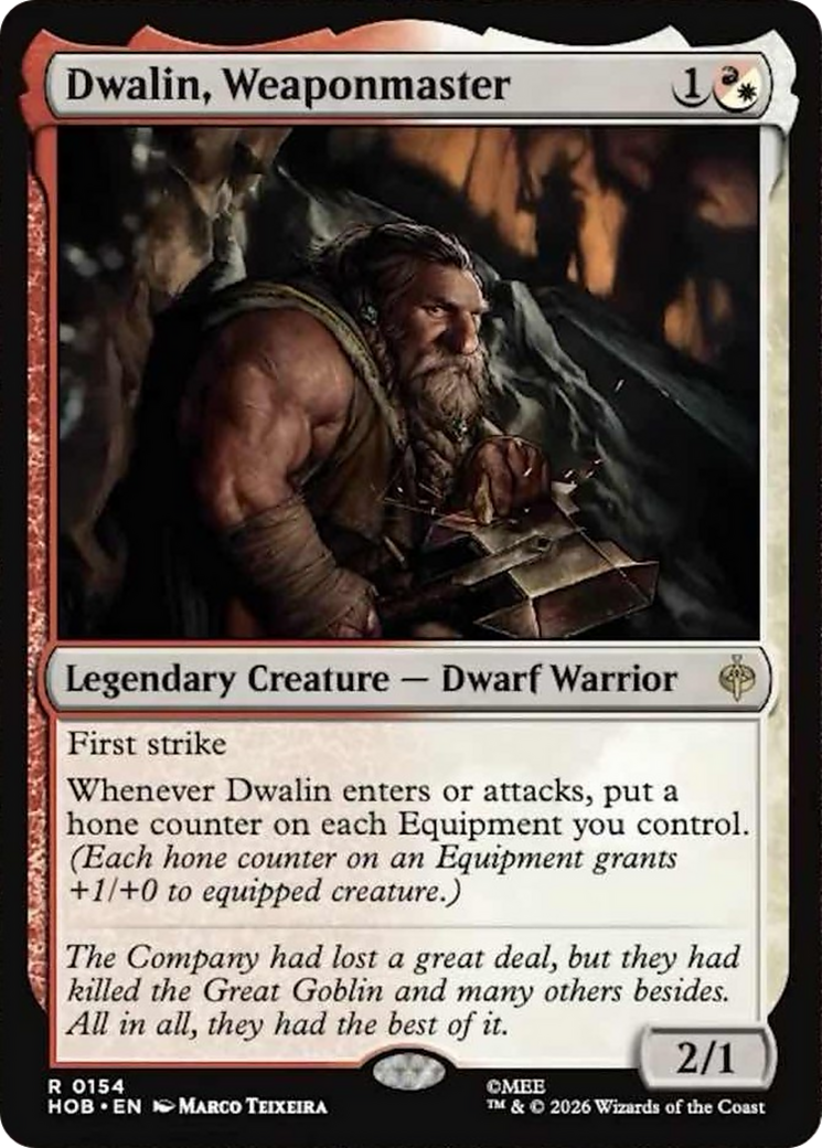 Dwalin, Weaponmaster - Rare Legendary Creature — Dwarf Warrior card from The Hobbit