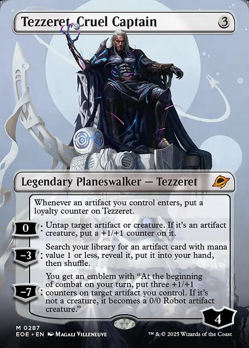 Tezzeret, Cruel Captain - Mythic rare card from Edge of Eternities