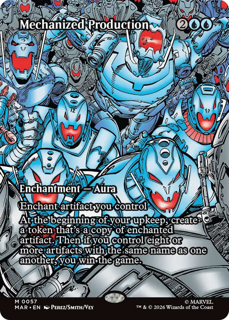 Mechanized Production - Mythic Enchantment — Aura card from Marvel Universe