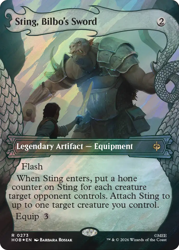 Sting, Bilbo's Sword - Rare Legendary Artifact — Equipment card from The Hobbit