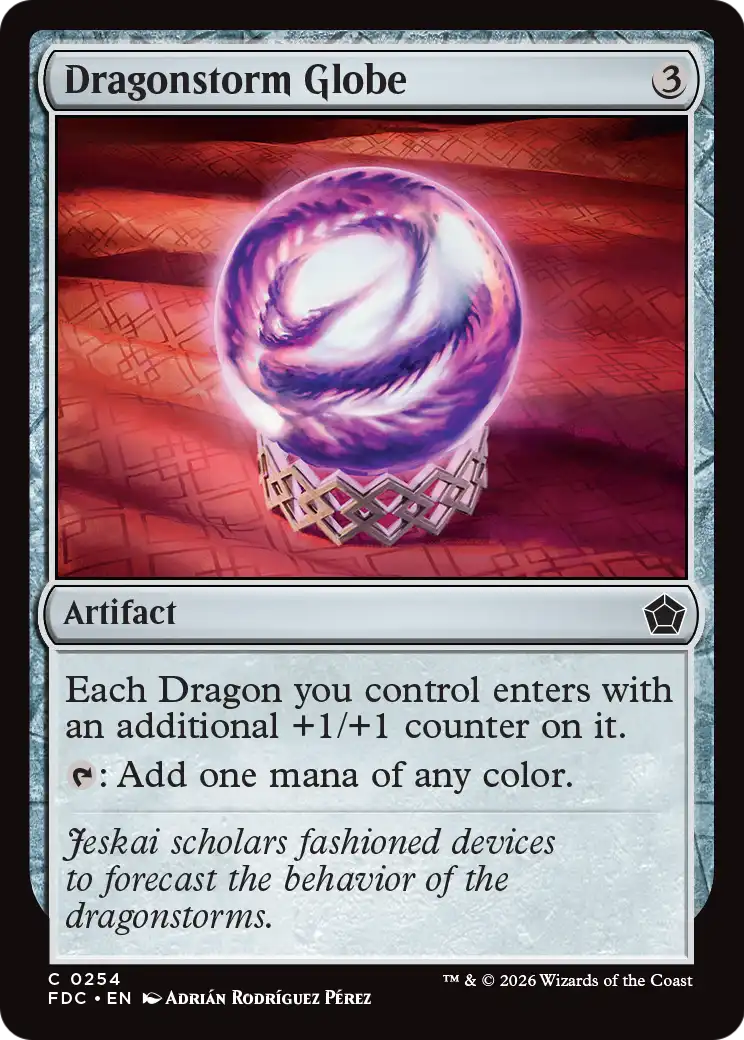 Dragonstorm Globe - Common Artifact card from Foundations Commander