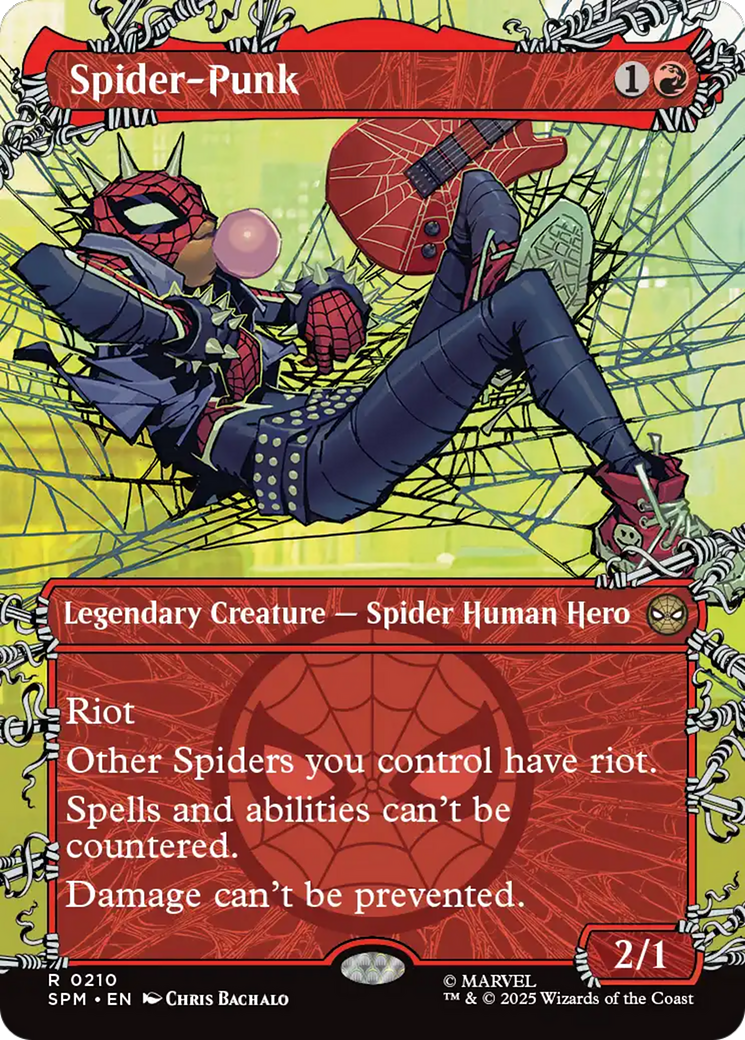 Spider-Punk - Rare Legendary Creature — Spider Human Hero card from Marvel's Spider-Man