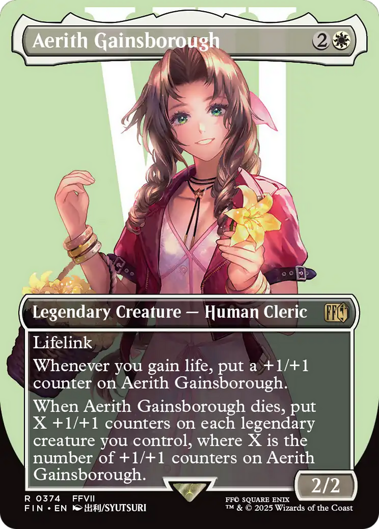 Aerith Gainsborough - Rare Legendary Creature — Human Cleric card from Final Fantasy
