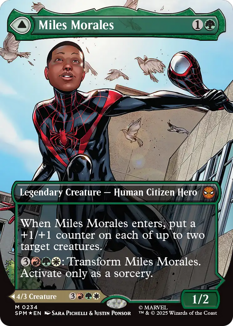 Miles Morales // Ultimate Spider-Man - Mythic Legendary Creature — Human Citizen Hero card from Marvel's Spider-Man