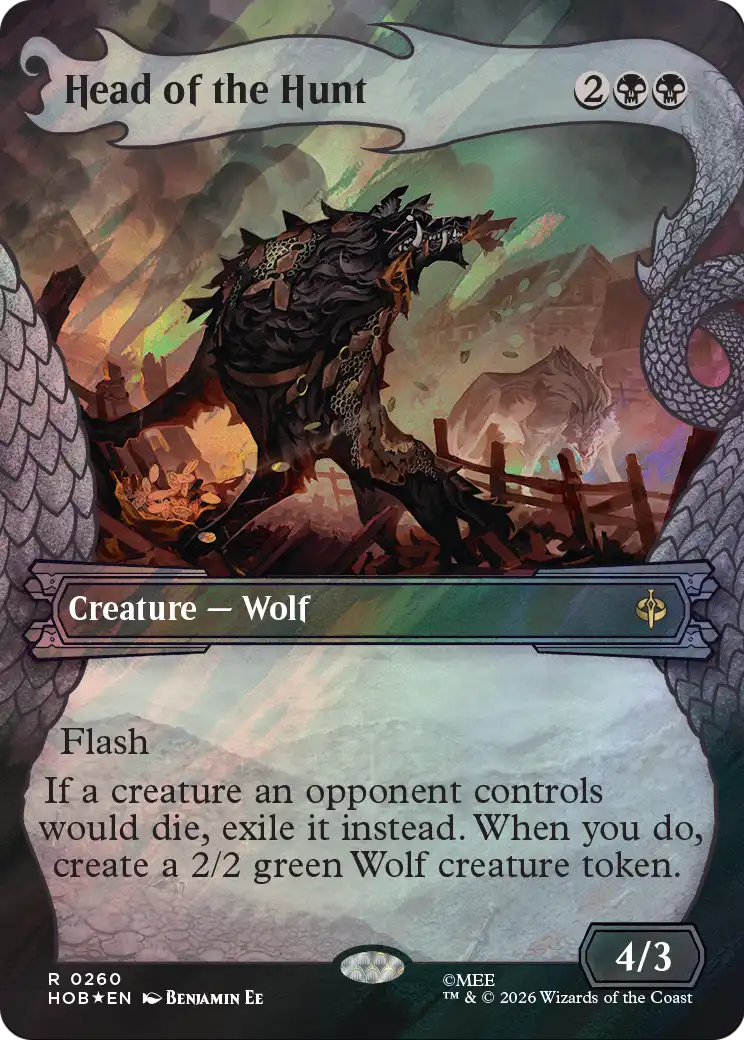 Head of the Hunt - Rare Creature — Wolf card from The Hobbit