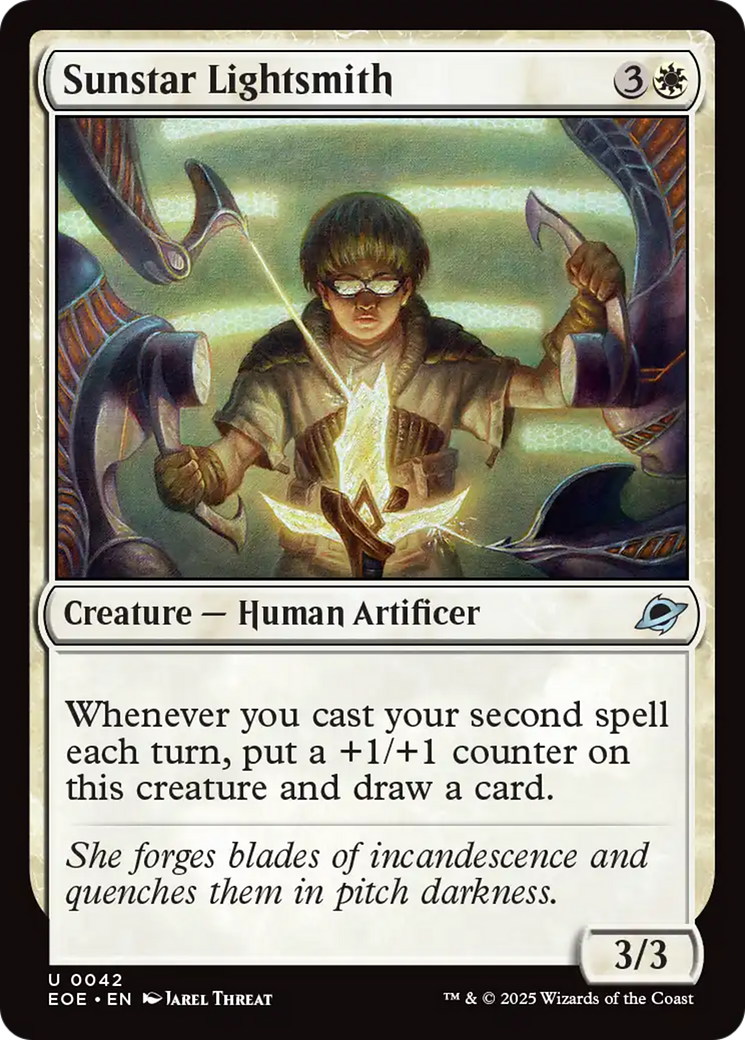 Sunstar Lightsmith - Uncommon Creature — Human Artificer card from Edge of Eternities