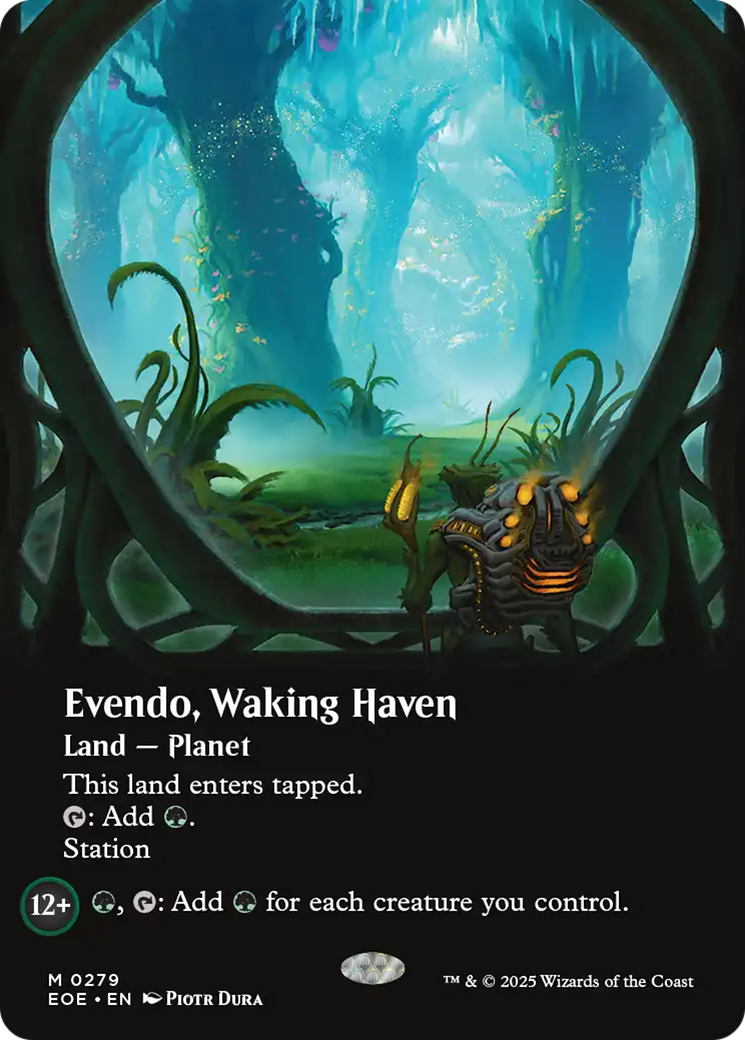 Evendo, Waking Haven - Mythic Land — Planet card from Edge of Eternities
