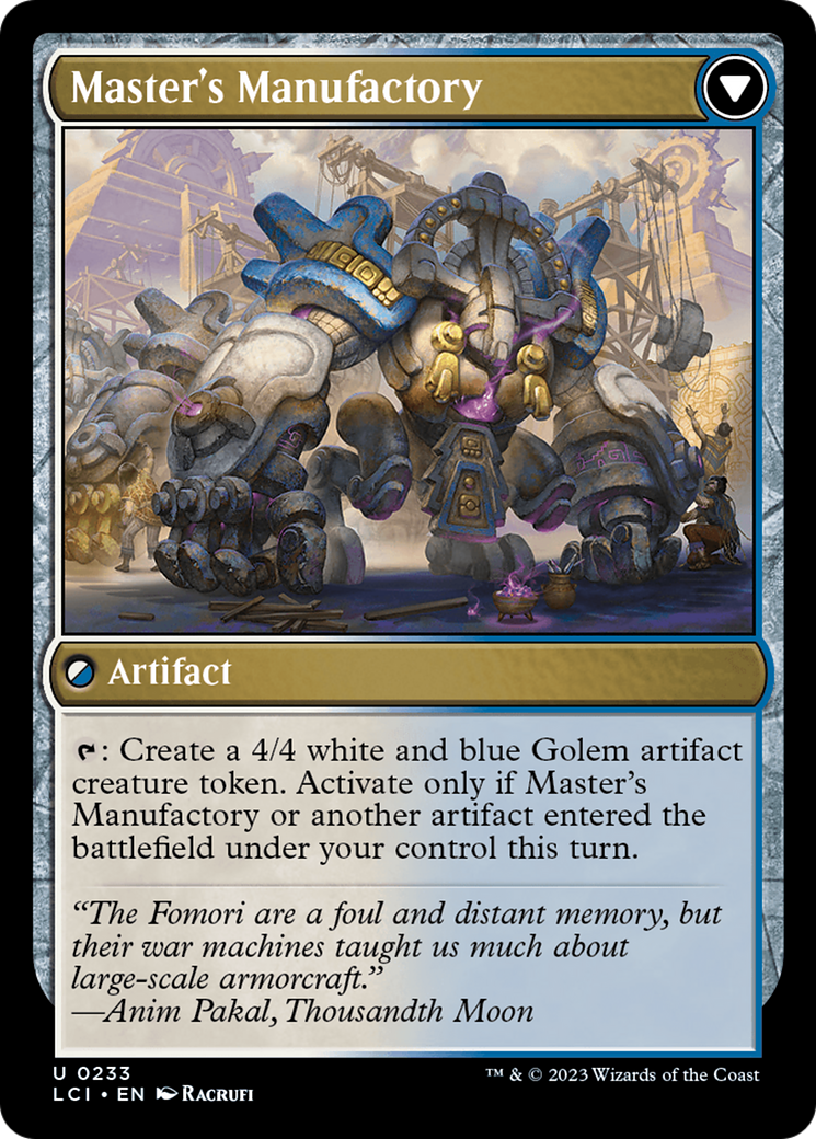 Image of card Master's Guide-Mural // Master's Manufactory back