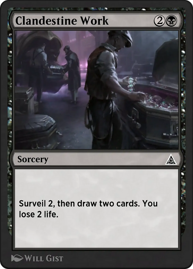 Risky Research - Common Sorcery card from Through the Omenpaths