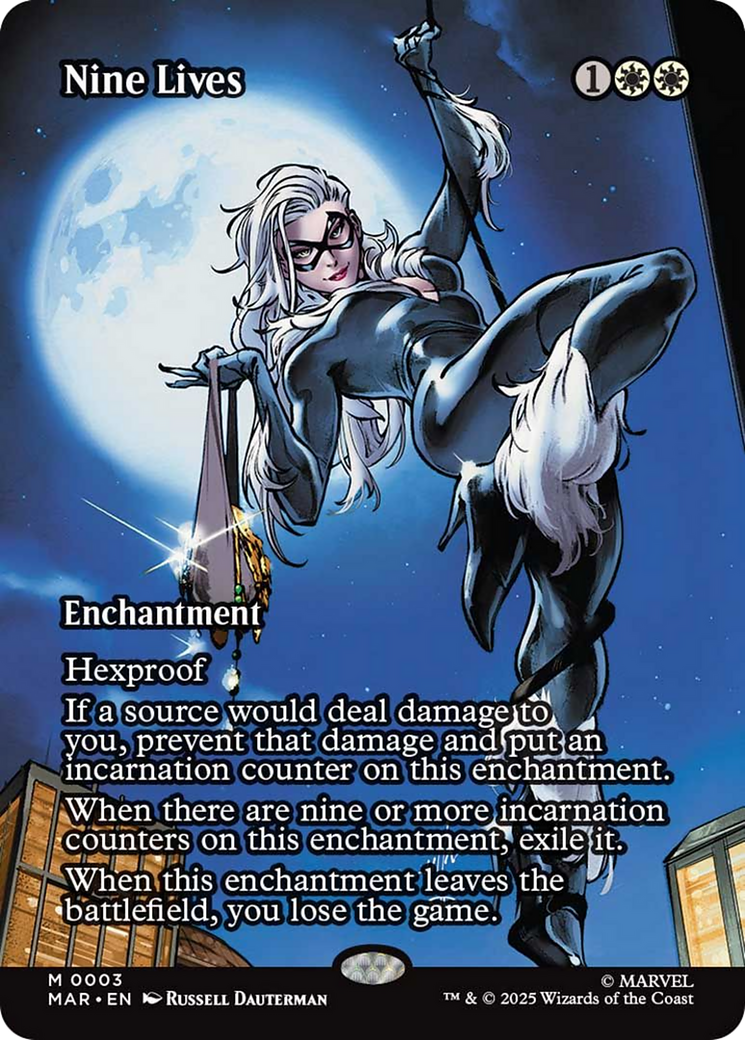 Nine Lives - Mythic Enchantment card from Marvel Universe