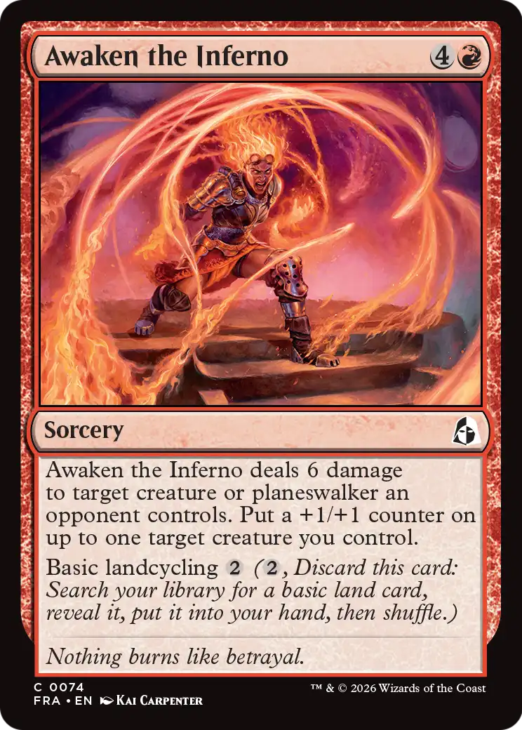 Awaken the Inferno - Common Sorcery card from Reality Fracture