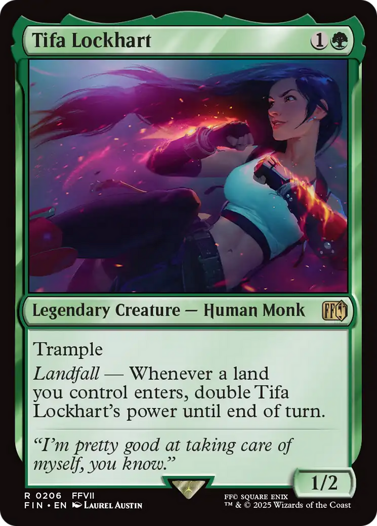 Tifa Lockhart - Rare Legendary Creature — Human Monk card from Final Fantasy