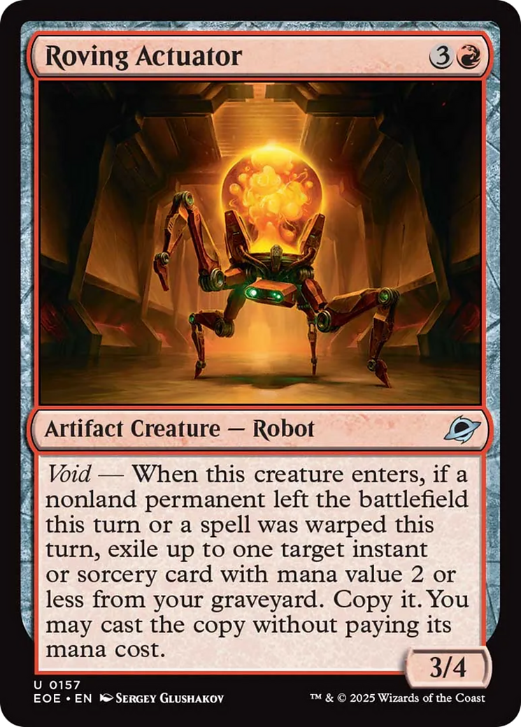 Roving Actuator - Uncommon Artifact Creature — Robot card from Edge of Eternities