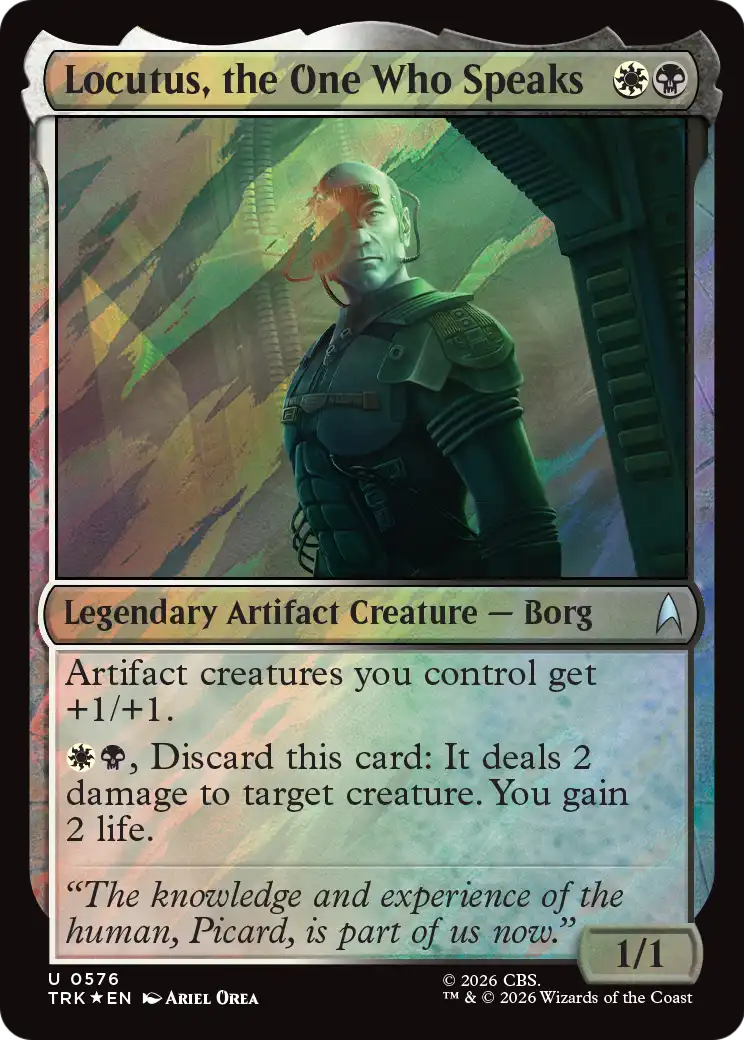 Locutus, the One Who Speaks - Uncommon Legendary Artifact Creature — Borg card from Star Trek