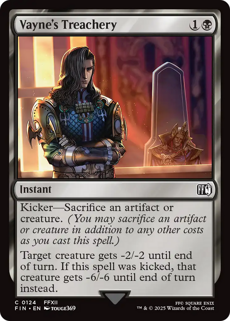 Vayne's Treachery - Common Instant card from Final Fantasy