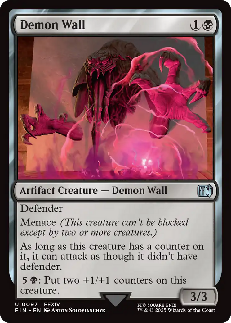 Demon Wall - Uncommon Artifact Creature — Demon Wall card from Final Fantasy