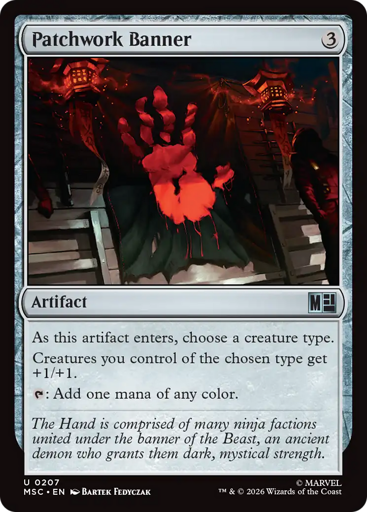 Patchwork Banner - Uncommon Artifact card from Marvel Super Heroes Commander
