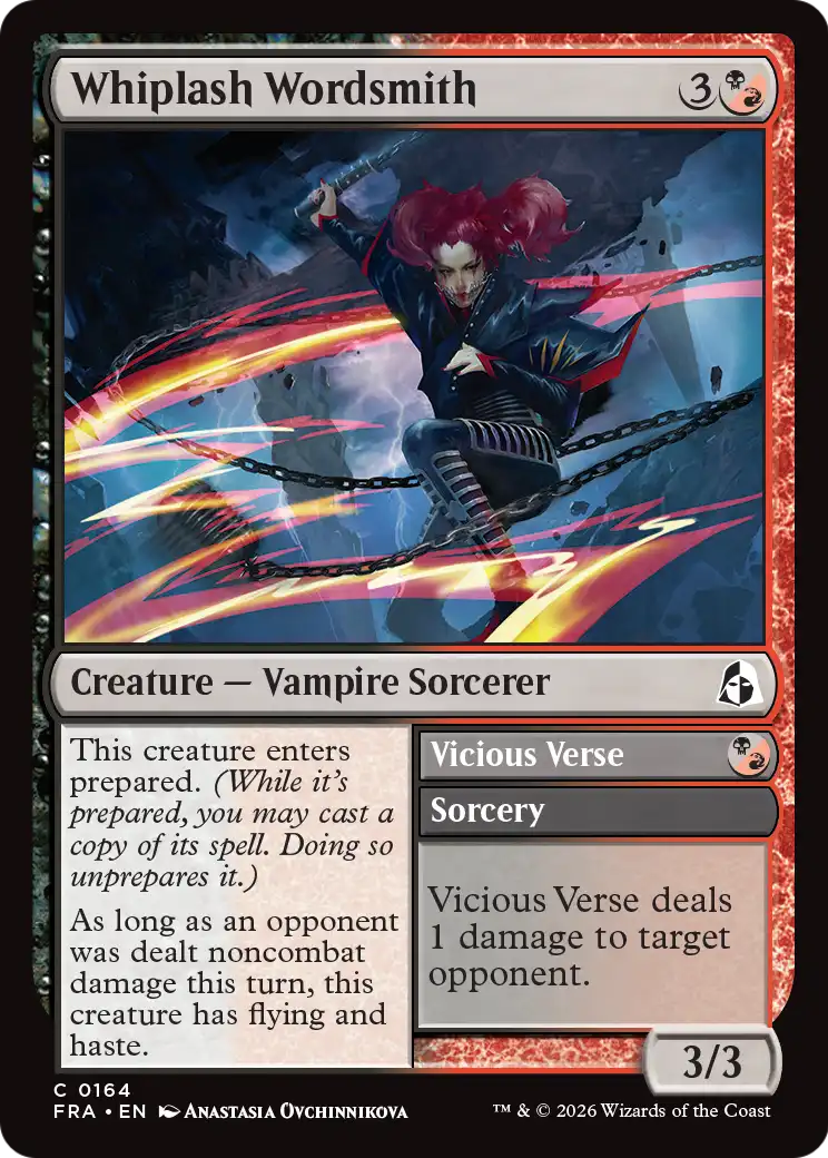 Whiplash Wordsmith // Vicious Verse - Common Sorcery card from Reality Fracture