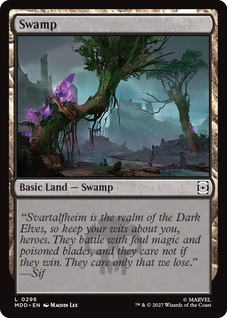 Swamp - Common Basic Land — Swamp card from Marvel: Darkhold Destiny