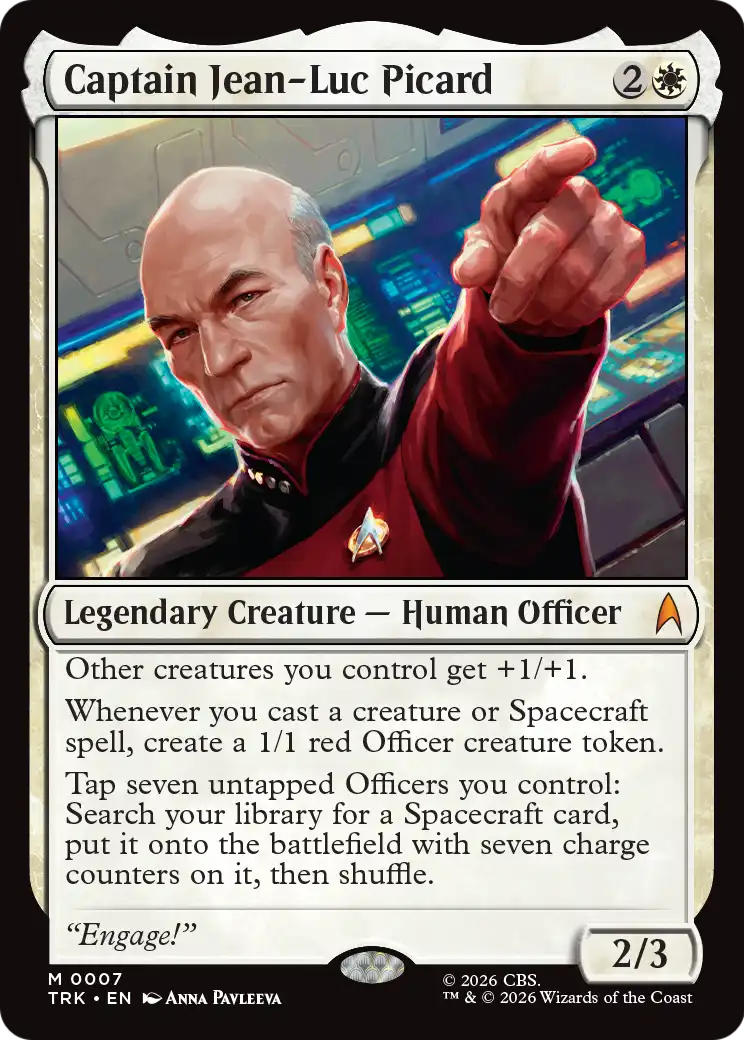 Captain Jean-Luc Picard - Mythic Legendary Creature — Human Officer card from Star Trek