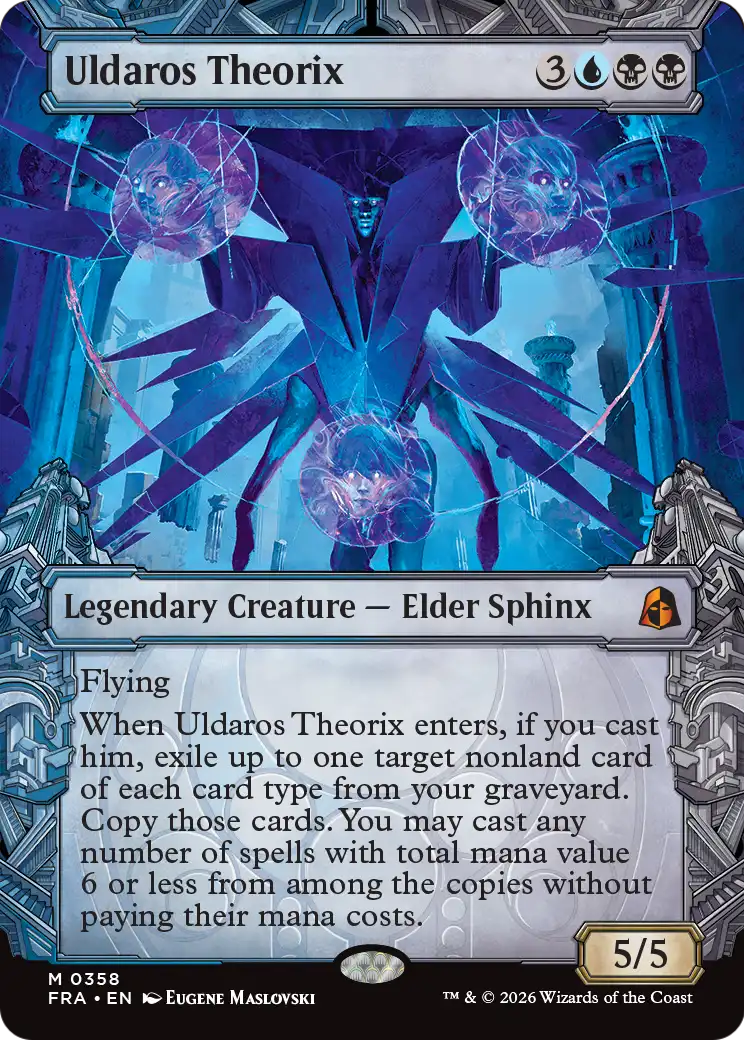 Uldaros Theorix - Mythic Legendary Creature — Elder Sphinx card from Reality Fracture
