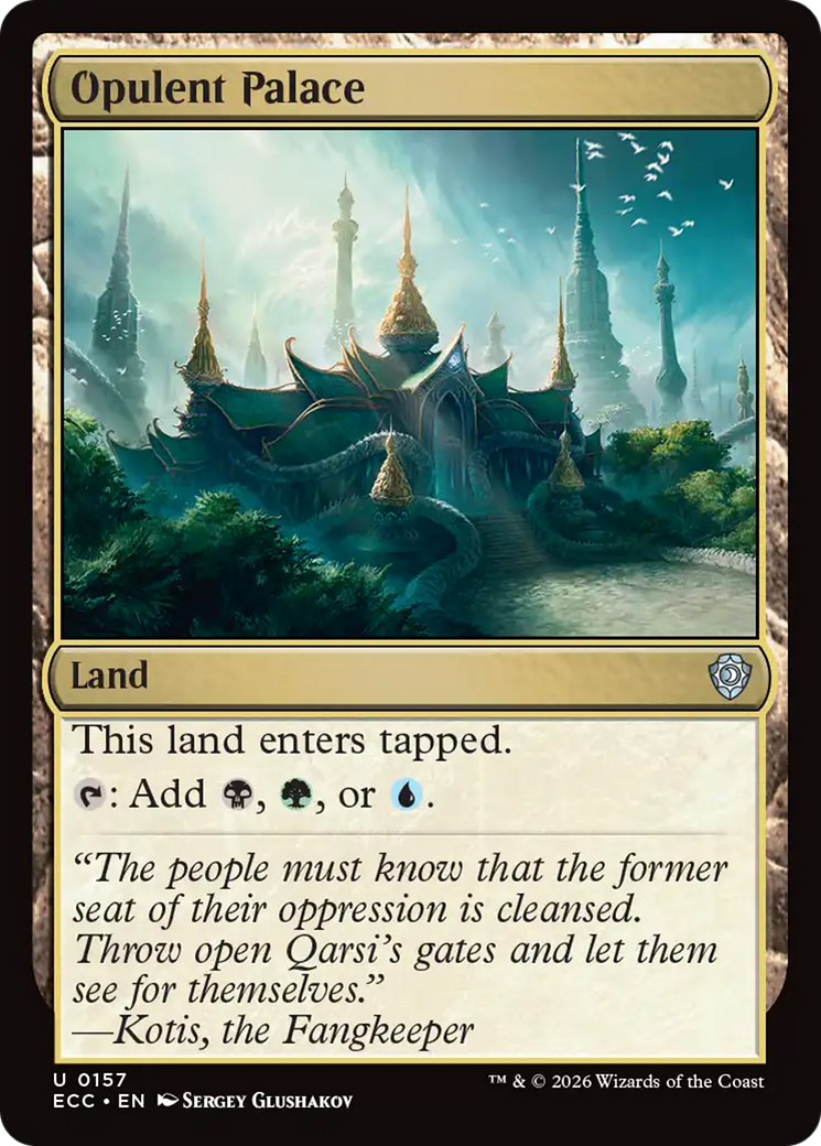 Opulent Palace - Uncommon Land card from Lorwyn Eclipsed Commander