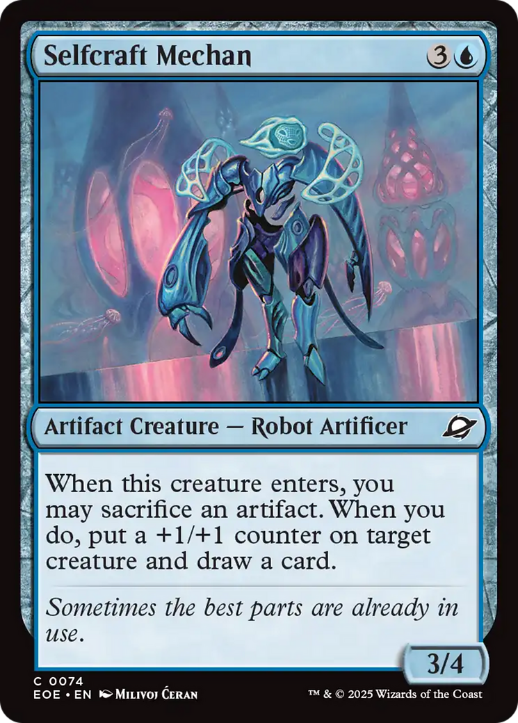 Selfcraft Mechan - Common Artifact Creature — Robot Artificer card from Edge of Eternities