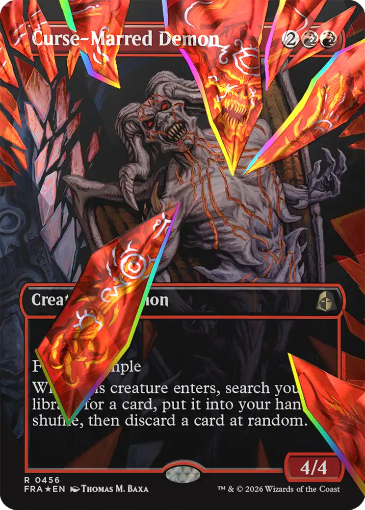Curse-Marred Demon - Rare Creature — Demon card from Reality Fracture
