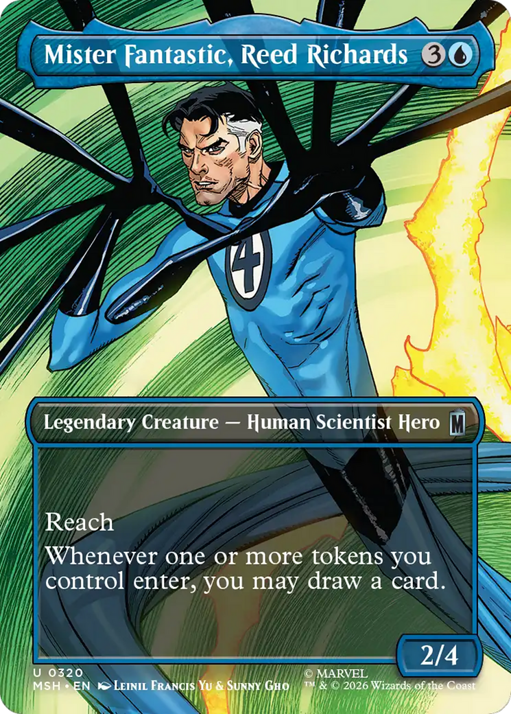 Mister Fantastic, Reed Richards - Uncommon Legendary Creature — Human Scientist Hero card from Marvel Super Heroes