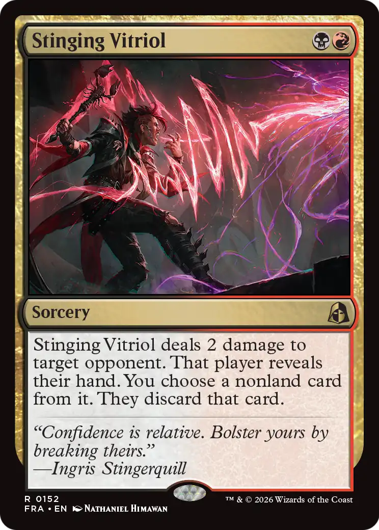 Stinging Vitriol - Rare Sorcery card from Reality Fracture