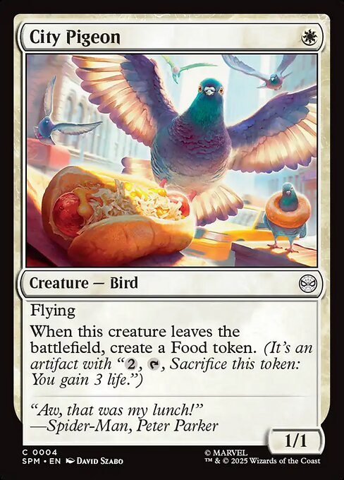 City Pigeon - Common card from Marvel's Spider-Man