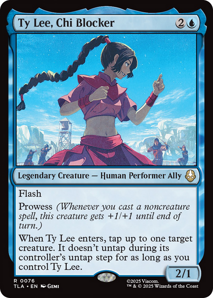 Ty Lee, Chi Blocker - Rare Legendary Creature — Human Performer Ally card from Avatar: The Last Airbender