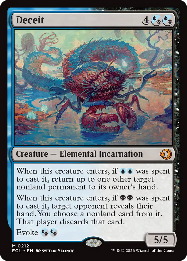 Deceit - Mythic Creature — Elemental Incarnation card from Lorwyn Eclipsed