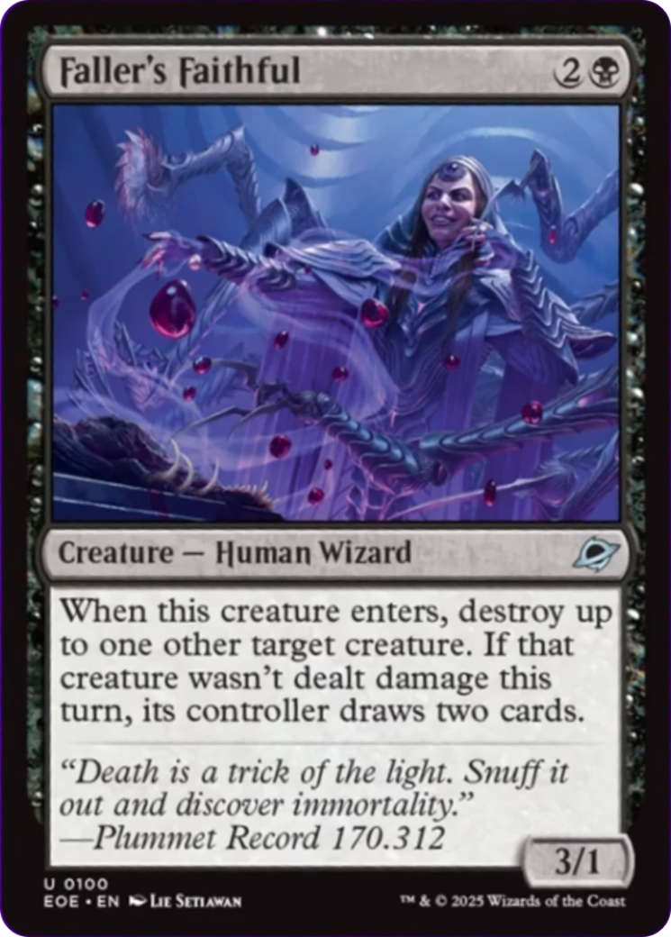 Faller's Faithful - Uncommon Creature — Human Wizard card from Edge of Eternities