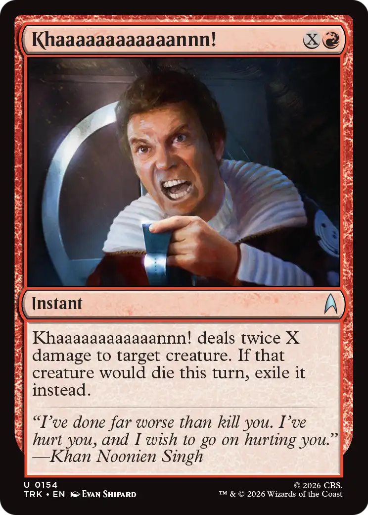 Khaaaaaaaaaaaannn! - Uncommon Instant card from Star Trek