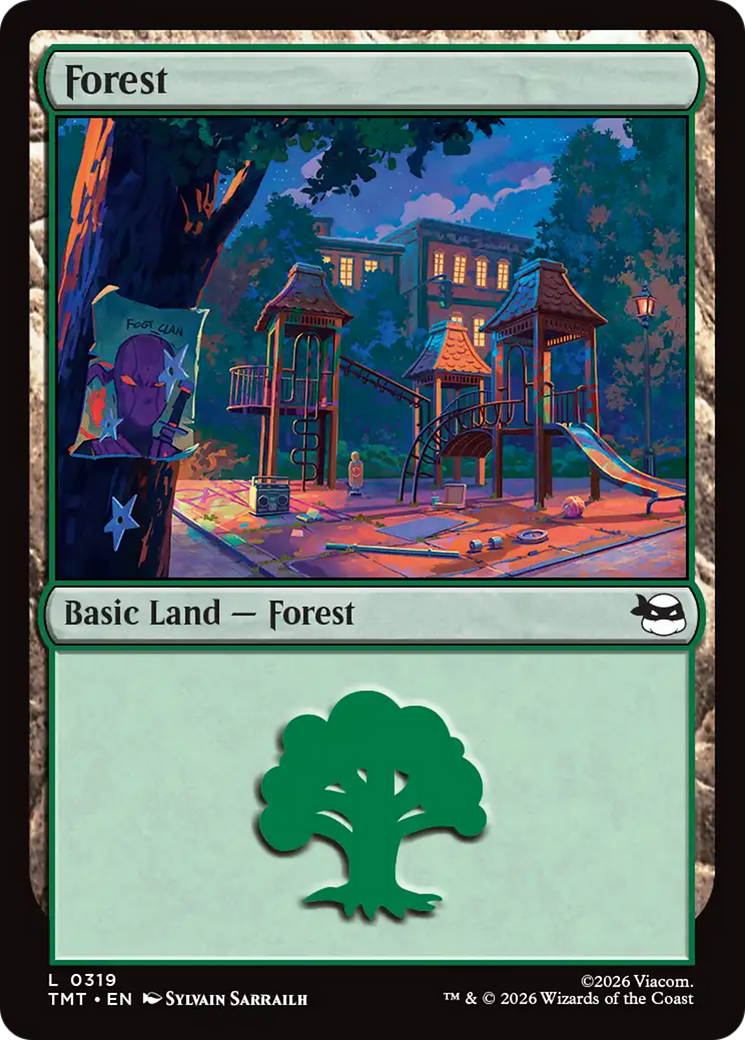 Forest - Common Basic Land — Forest card from Teenage Mutant Ninja Turtles