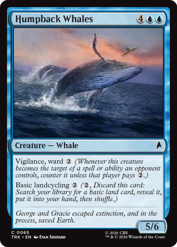 Humpback Whales - Common Creature — Whale card from Star Trek