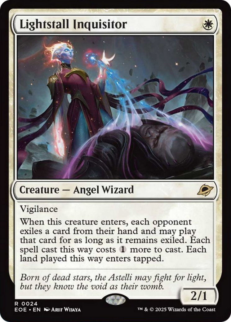 Lightstall Inquisitor - Rare Creature — Angel Wizard card from Edge of Eternities