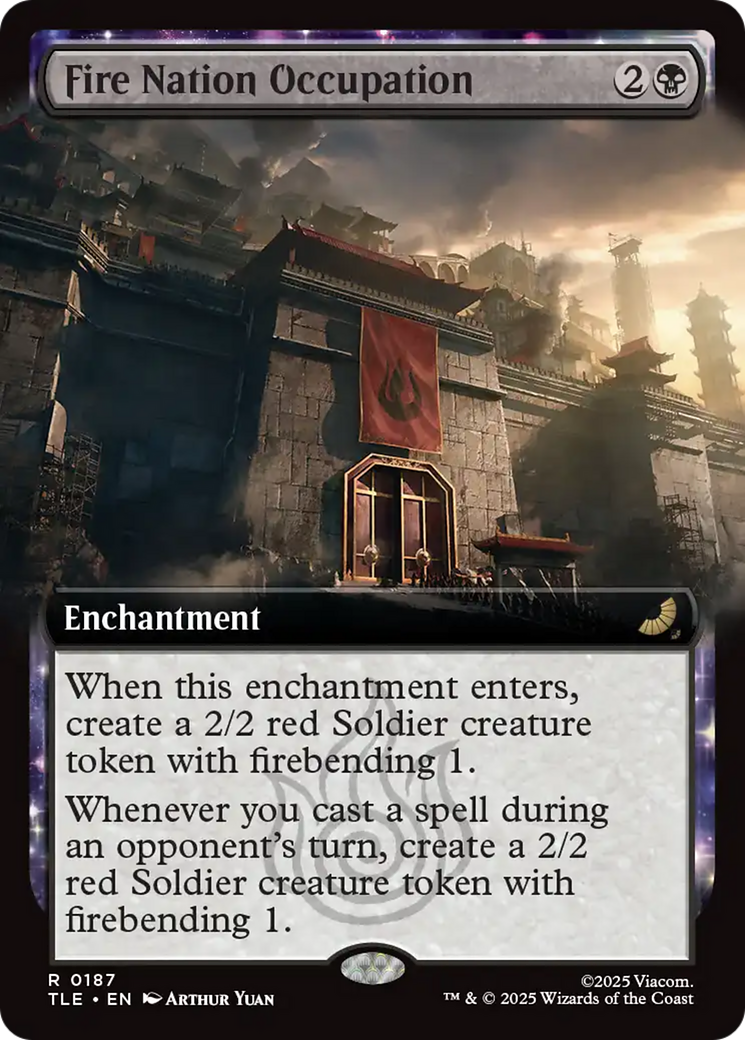 Fire Nation Occupation - Rare Enchantment card from Avatar: The Last Airbender Eternal