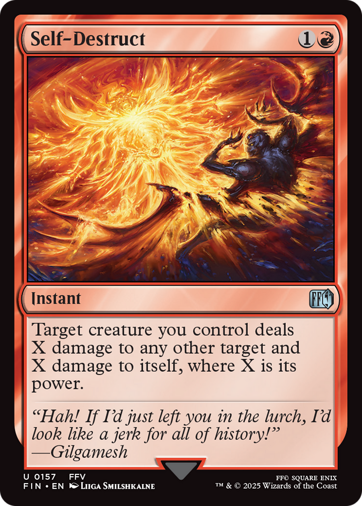 Self-Destruct - Uncommon Instant card from Final Fantasy
