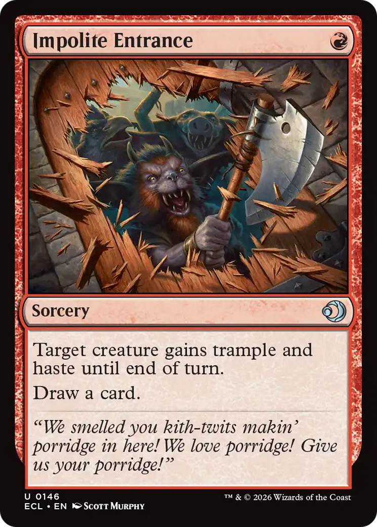 Impolite Entrance - Uncommon Sorcery card from Lorwyn Eclipsed